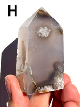 Load image into Gallery viewer, Black or Blue Flower Agate Towers, Choose Your Own NEW!
