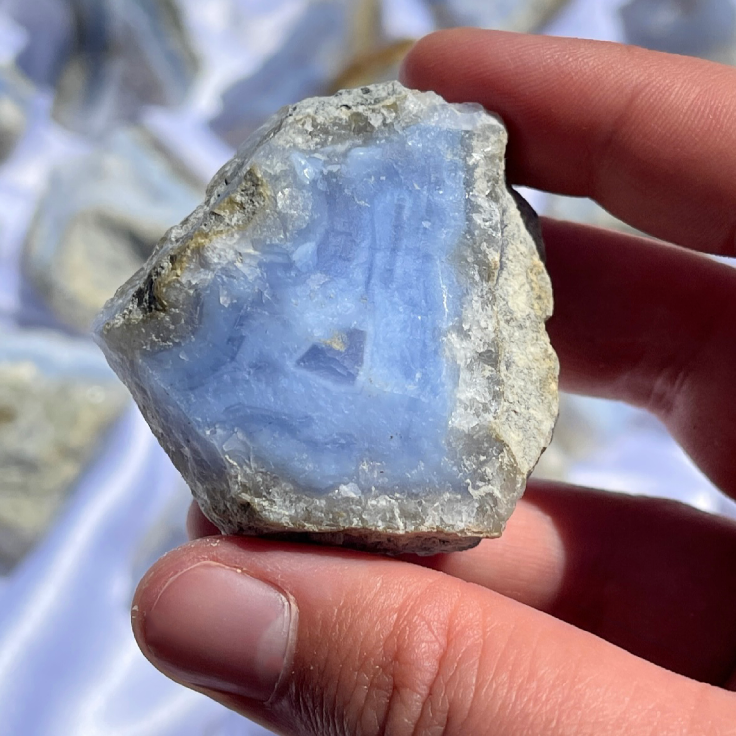Raw blue lace agate deals