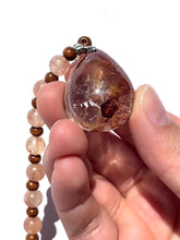 Load and play video in Gallery viewer, Fire Quartz + Wood Handmade Necklace NEW!
