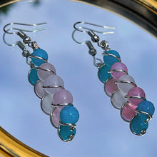 Load image into Gallery viewer, ⊹ Transgender Pride Earrings, Handmade ⊹
